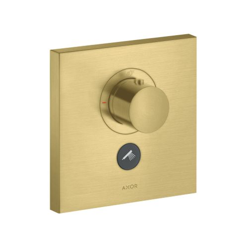 AXOR-HG-AXOR-ShowerSelect-Thermostat-HighFlow-Unterputz-eckig-fuer-1-Verbraucher-und-einen-zusaetzlichen-Abgang-Brushed-Brass-36716950 gallery number 1